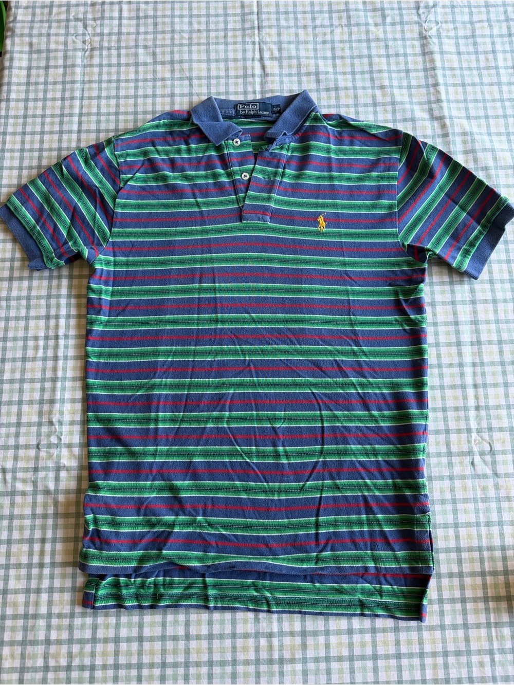 Polo by Ralph Lauren Striped Polo in Green, Blue & Red
